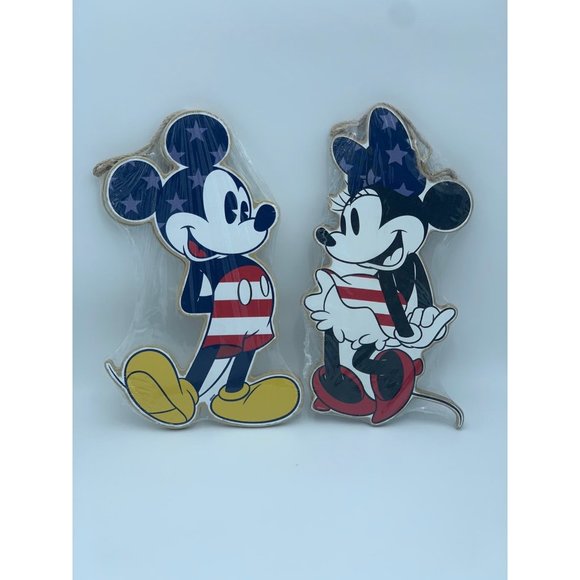Disney Minnie Mouse Patriotic Hanging Wooden Sign - Picture 7 of 7
